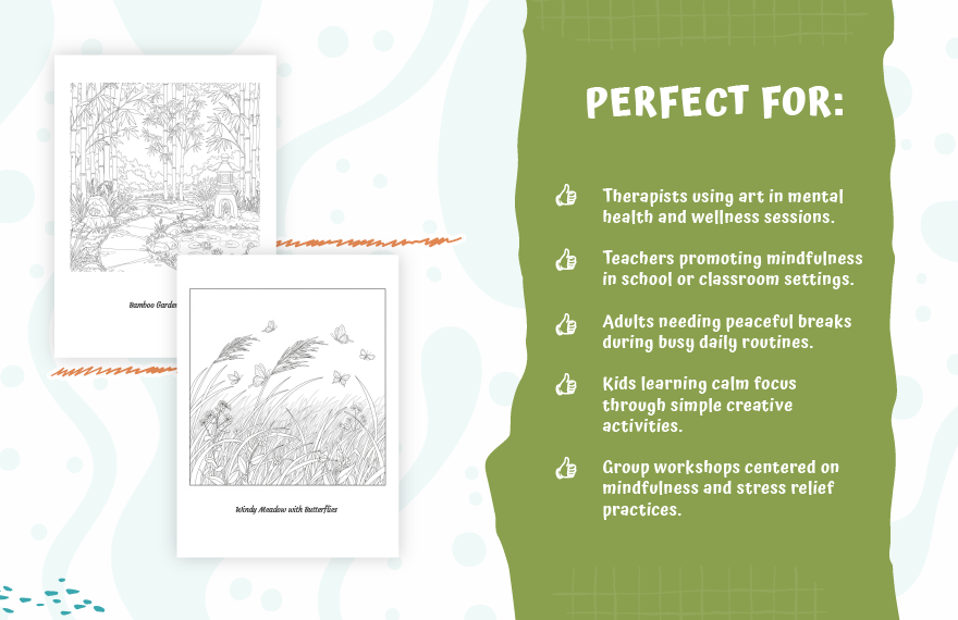 Stress Relief Coloring Book Template