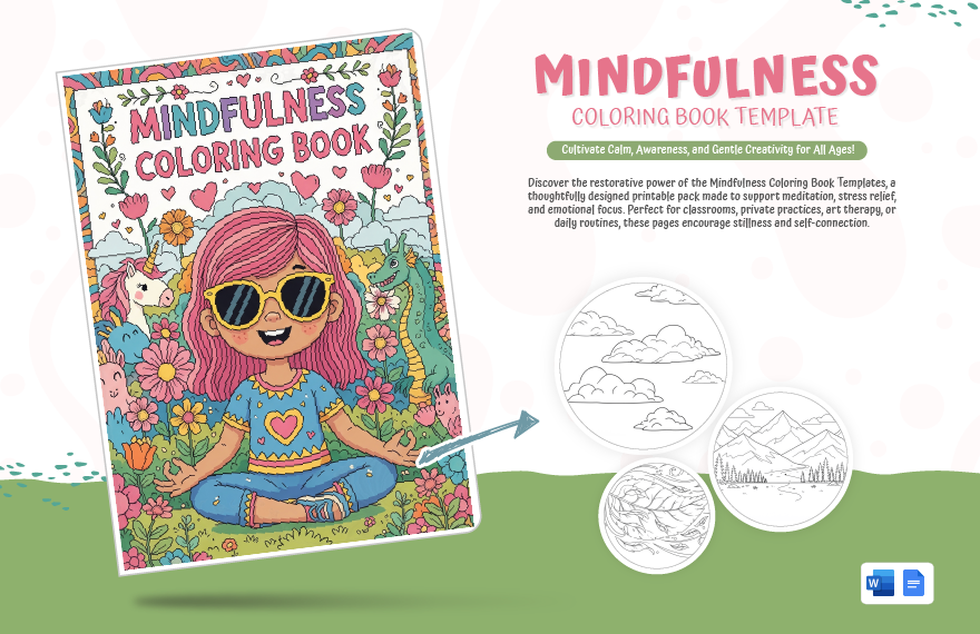 Mindfulness Coloring Book Template
