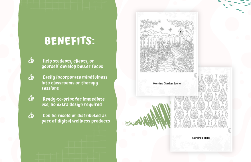 Mindfulness Coloring Book Template