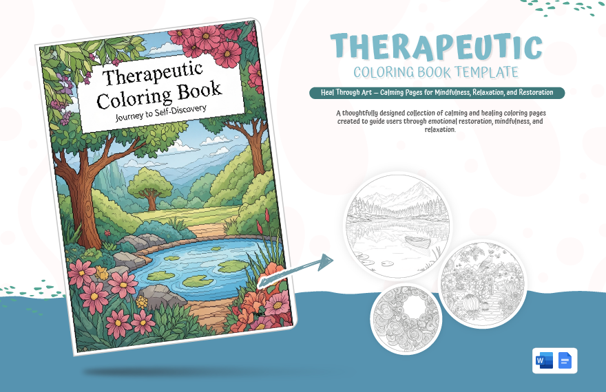 Therapeutic Coloring Book Template