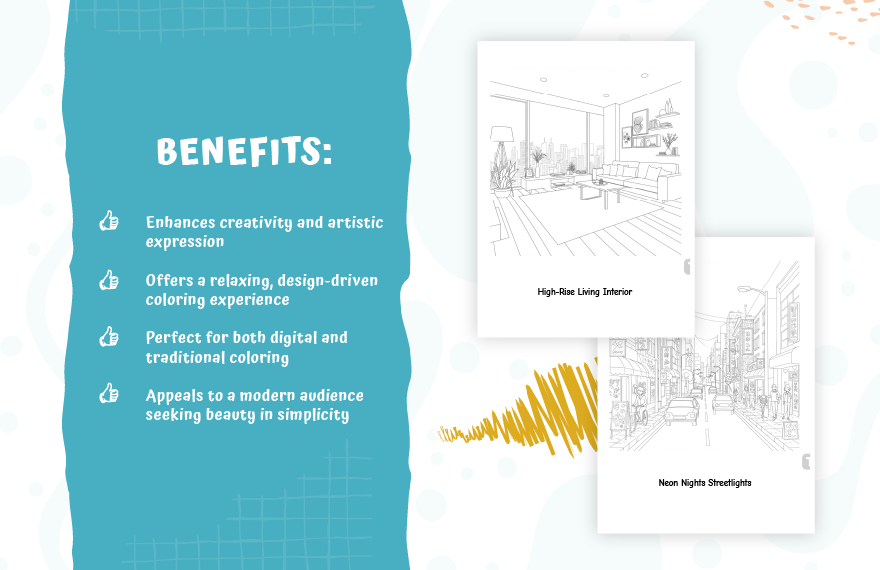 Modern Coloring Book Template