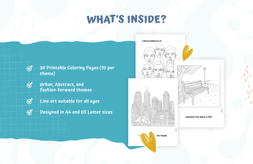 Modern Coloring Book Template