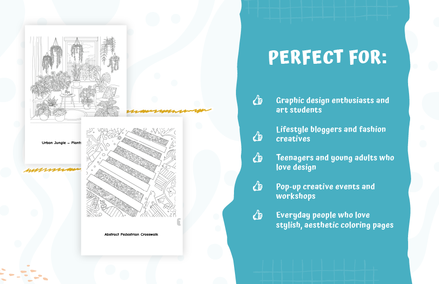 Modern Coloring Book Template