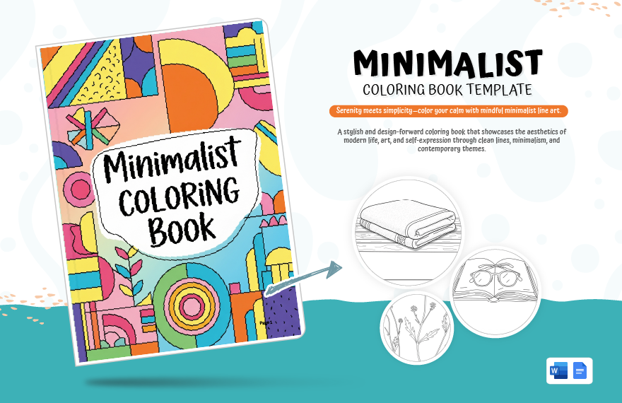 Minimalist Coloring Book Template