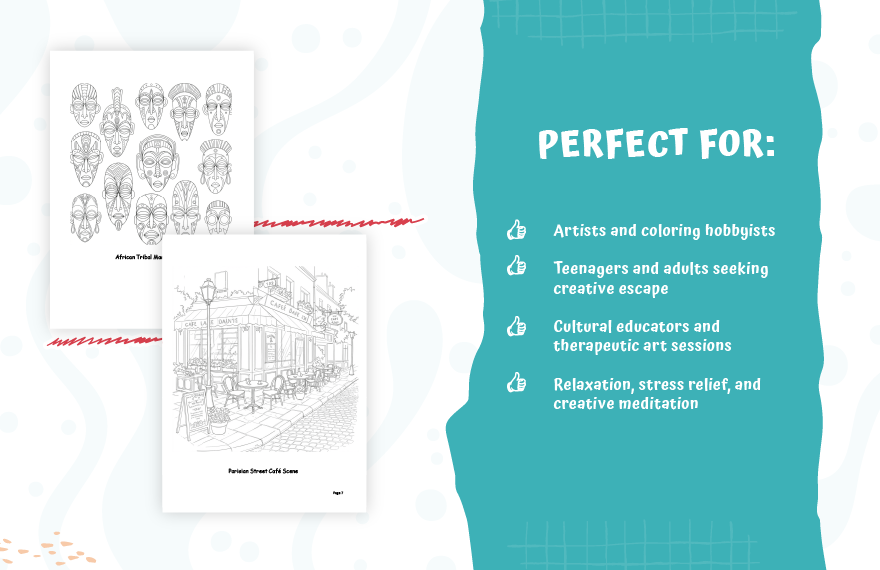 Detailed Coloring Book Template