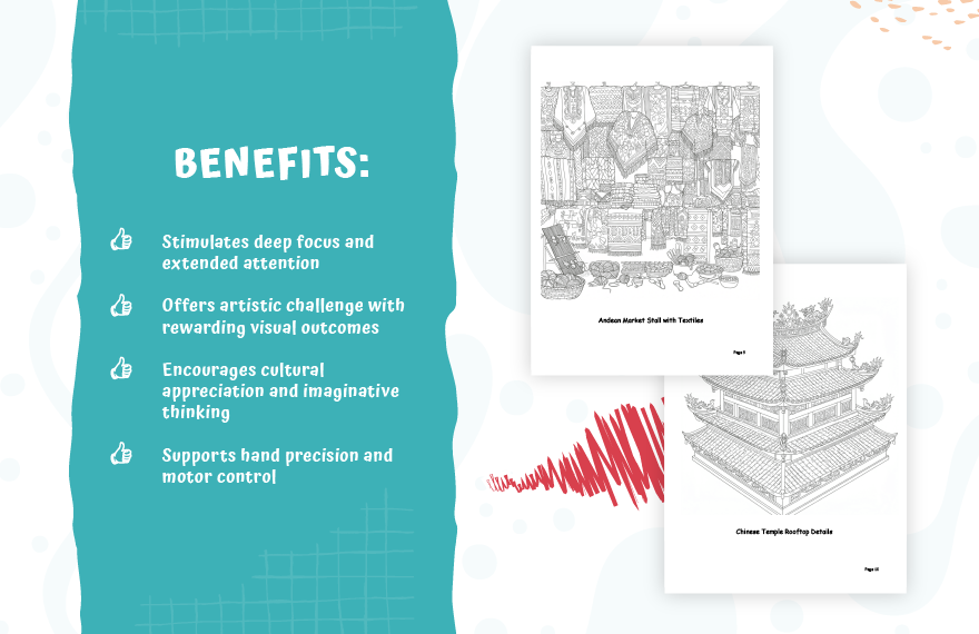 Detailed Coloring Book Template