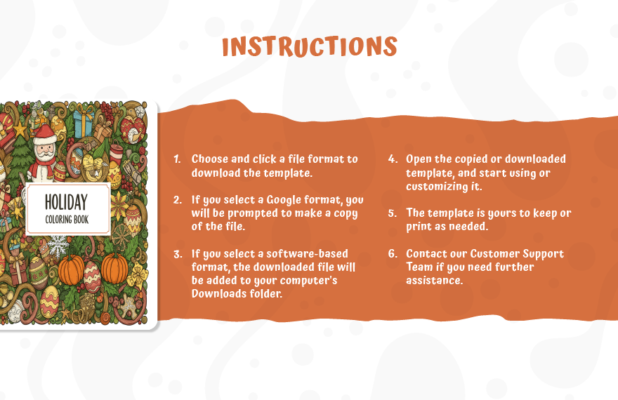 Holiday Coloring Book Template