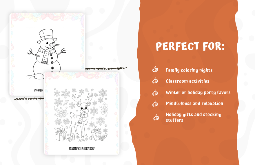 Holiday Coloring Book Template