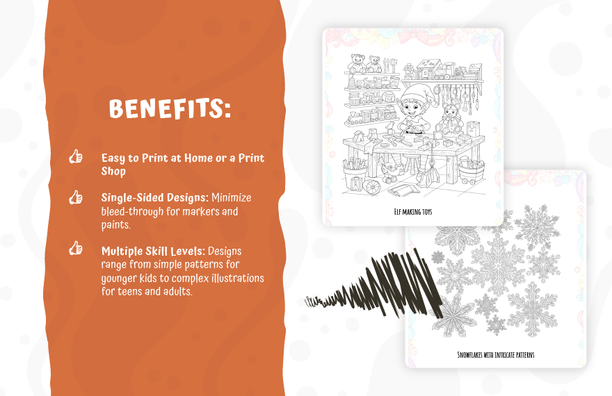 Holiday Coloring Book Template