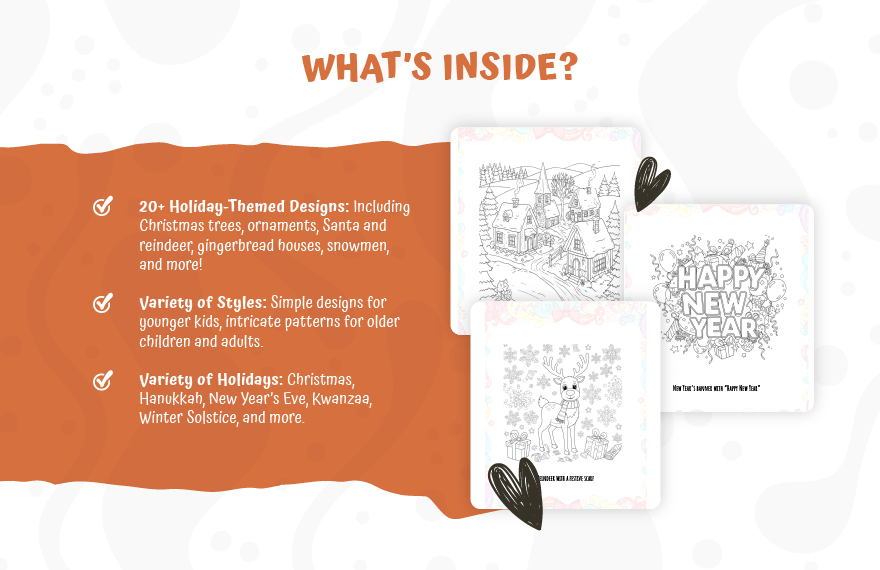 Holiday Coloring Book Template