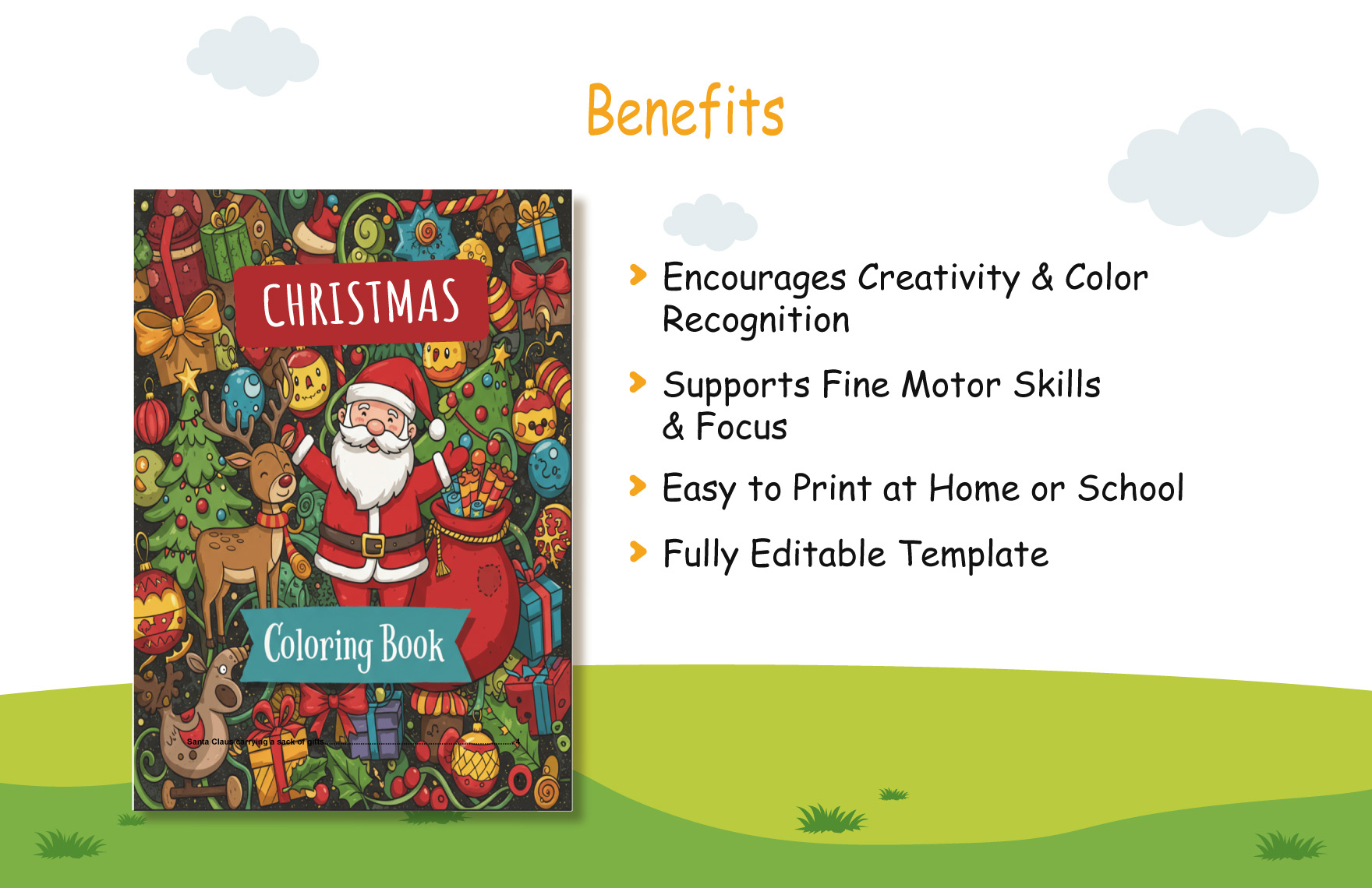 Christmas Coloring Book Template