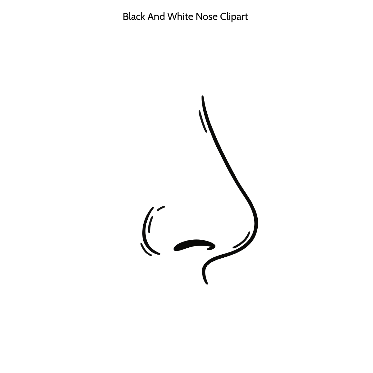 Black And White Nose Clipart Black And White Nose Clipart