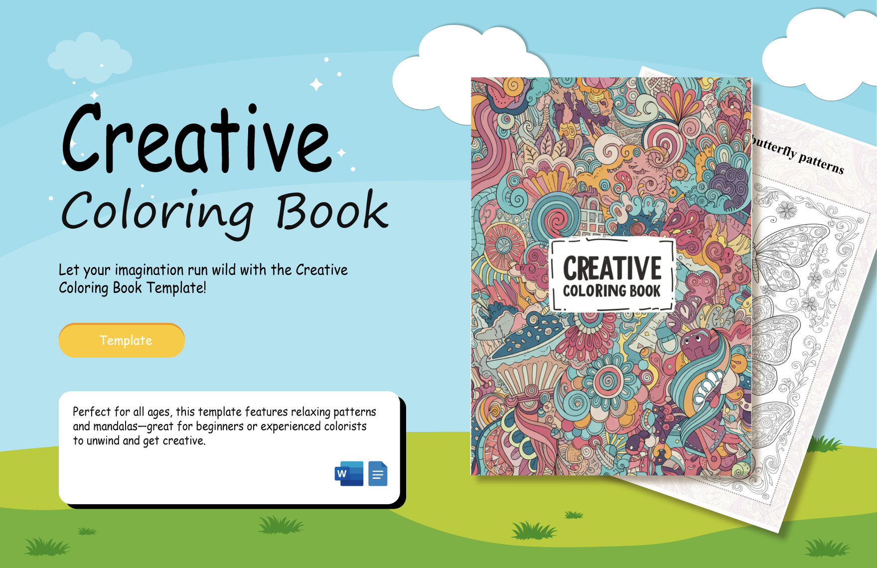 Creative Coloring Book Template