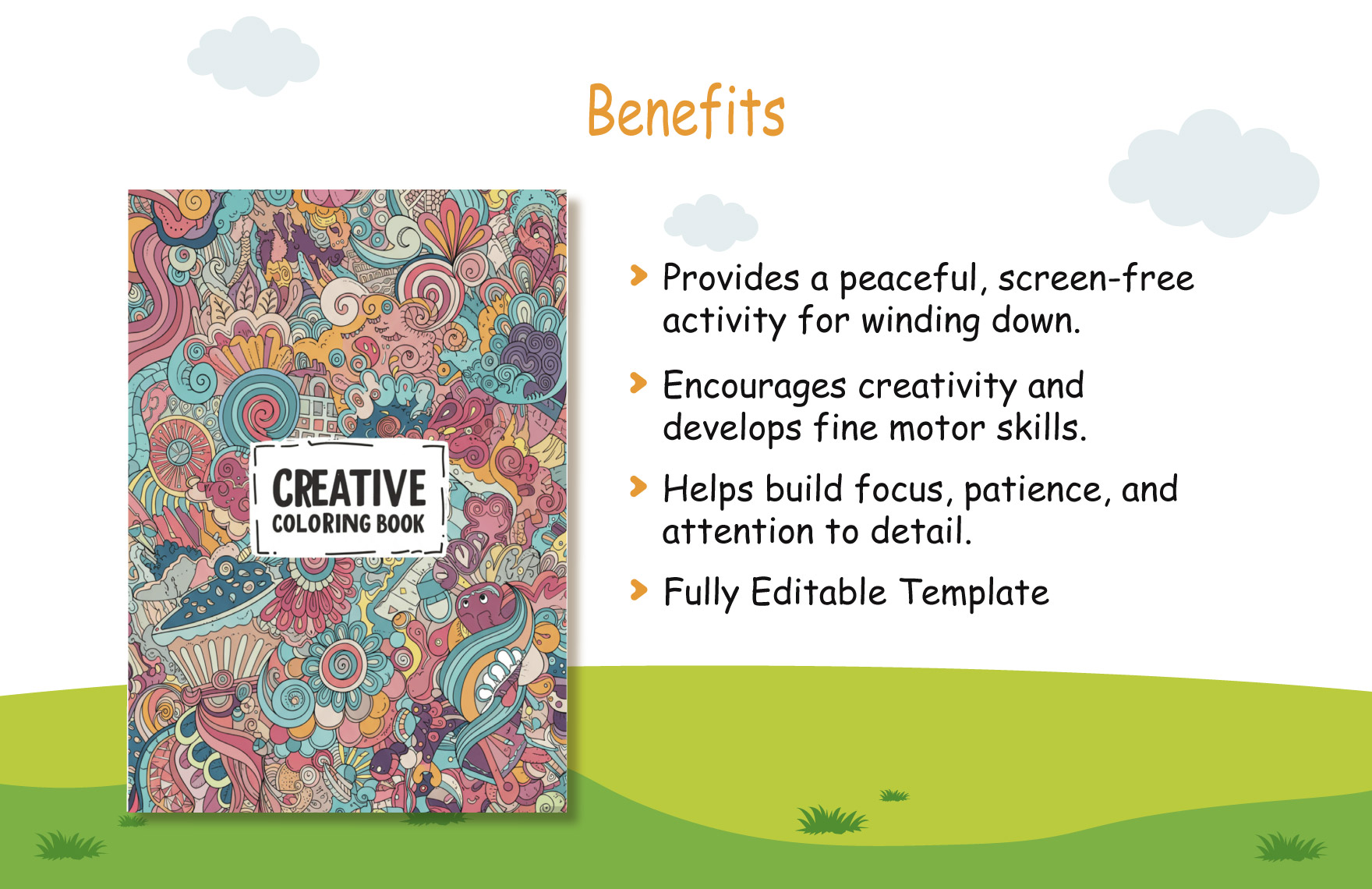 Creative Coloring Book Template
