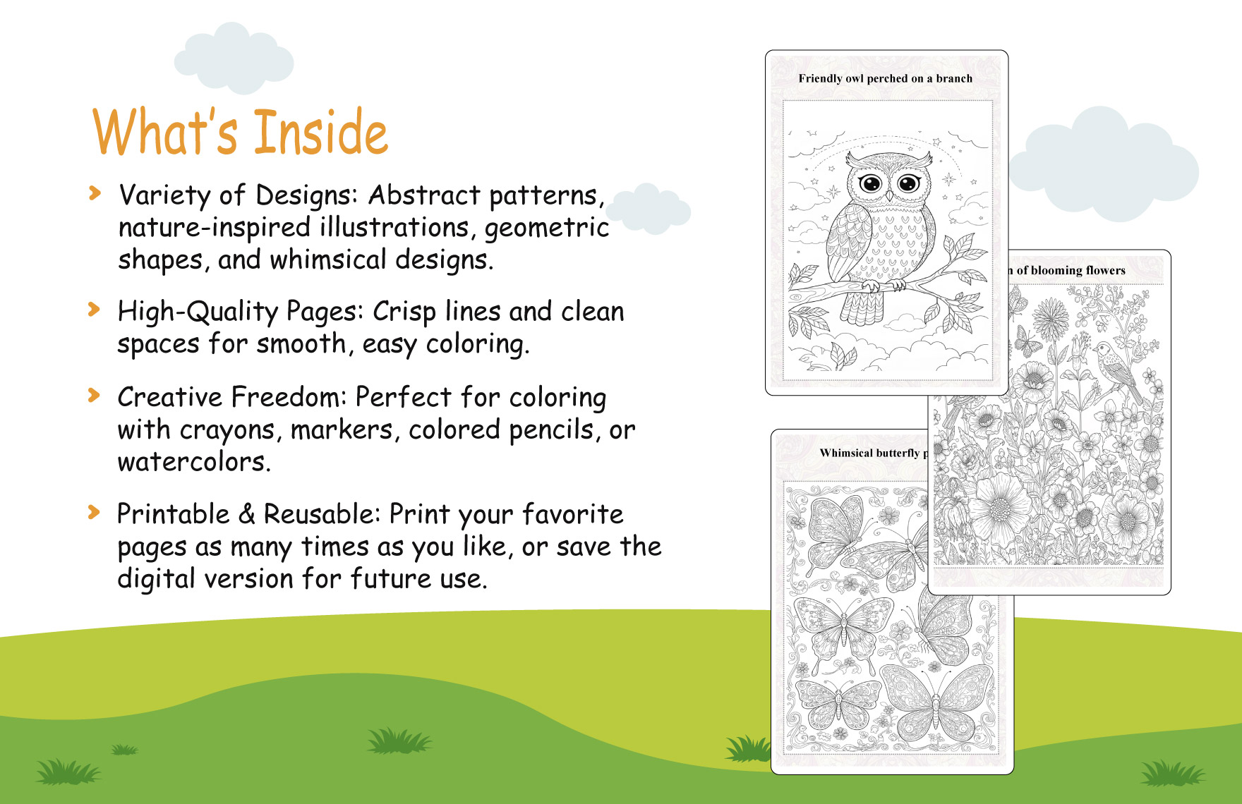Creative Coloring Book Template