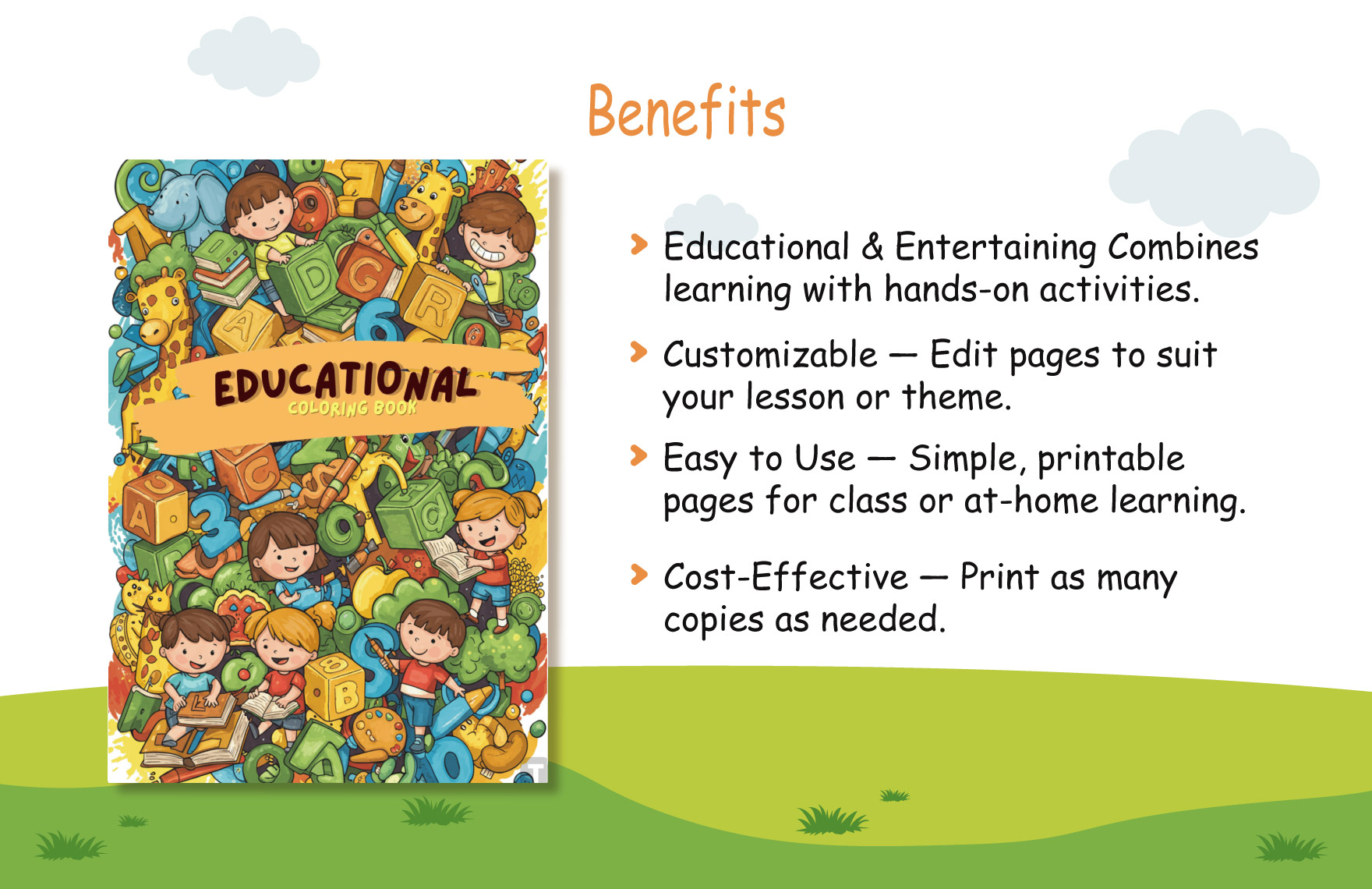 Educational Coloring Book Template
