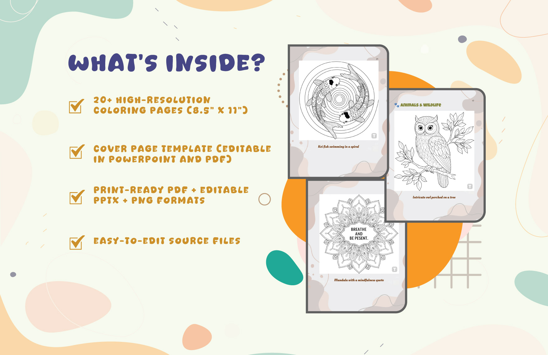 Adult Coloring Book Template