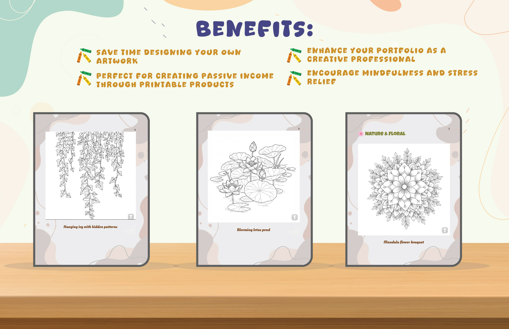 Adult Coloring Book Template