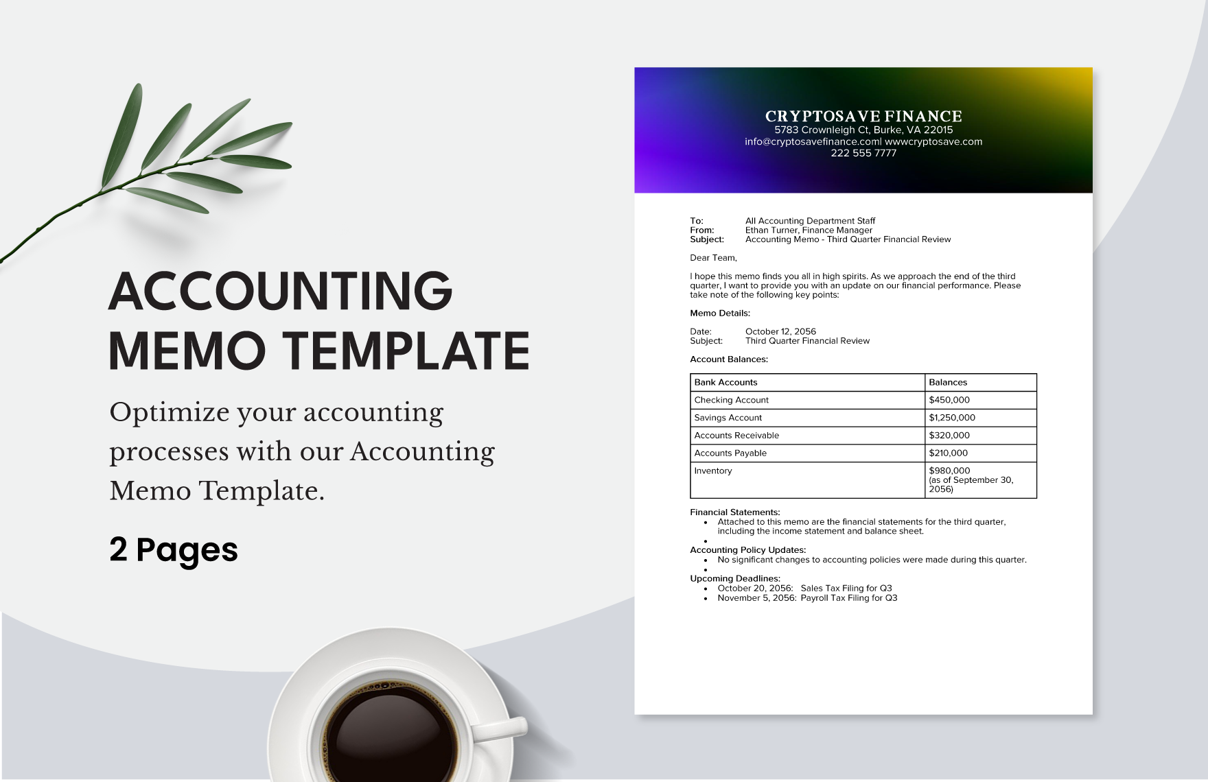 Sample Accounting Memo Template