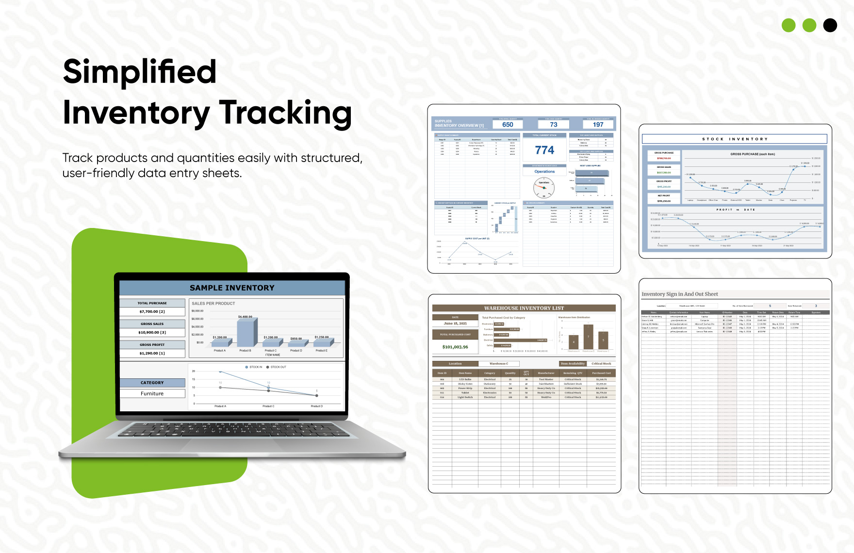 20+ Inventory Control Master Template Bundle