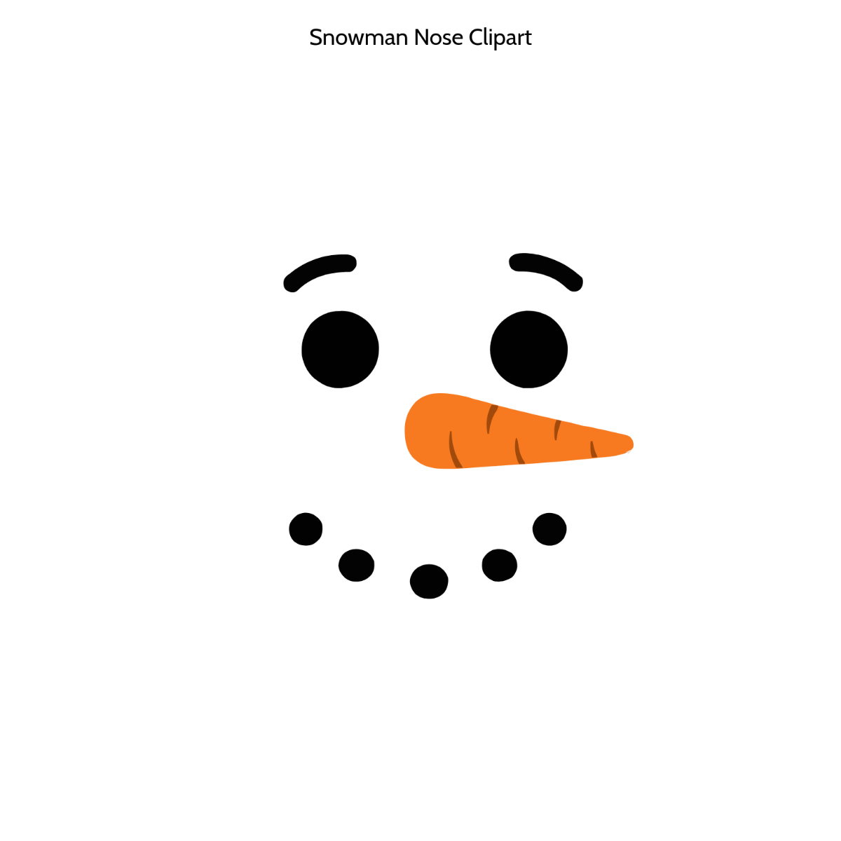 Free Snowman Nose Clipart to Edit Online