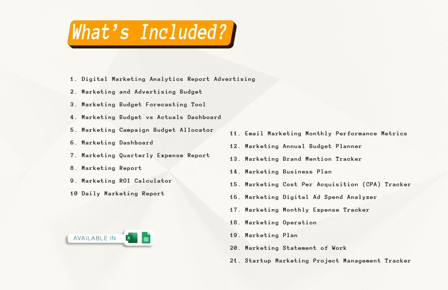 20+ Marketing Metrics Pro Bundle Template
