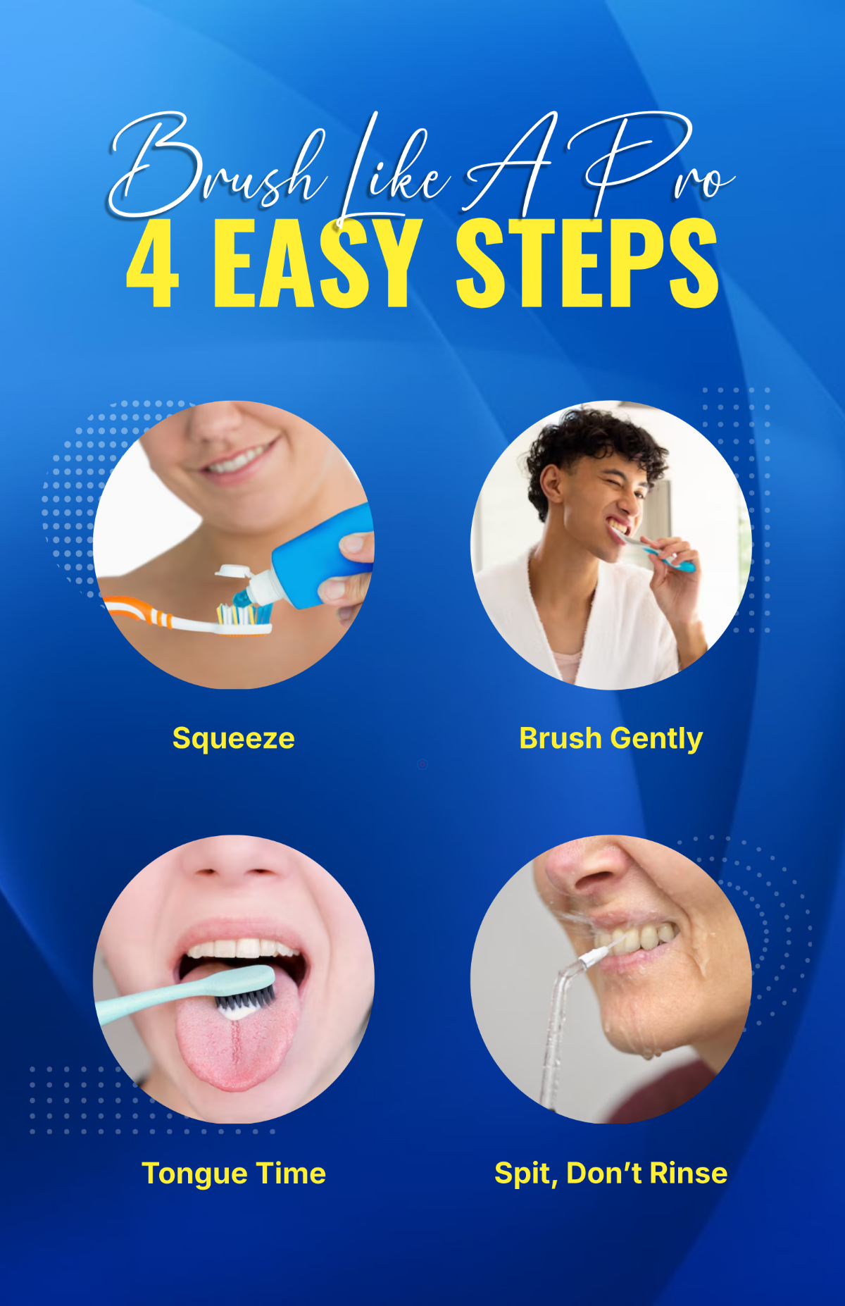 Free Dental Brushing Image Poster Template