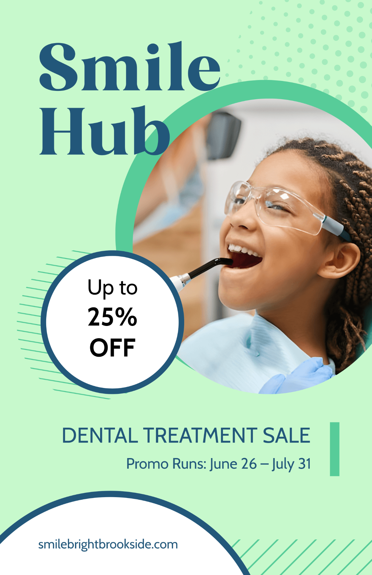 Free Dental Treatment Poster Design Template