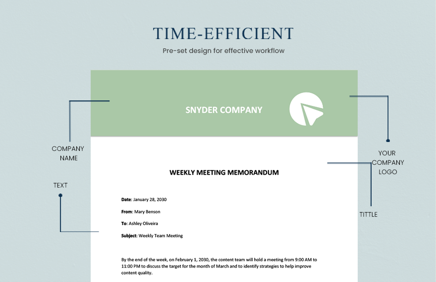 Weekly Meeting Memo Template - Download In Word, Google Docs, Apple 