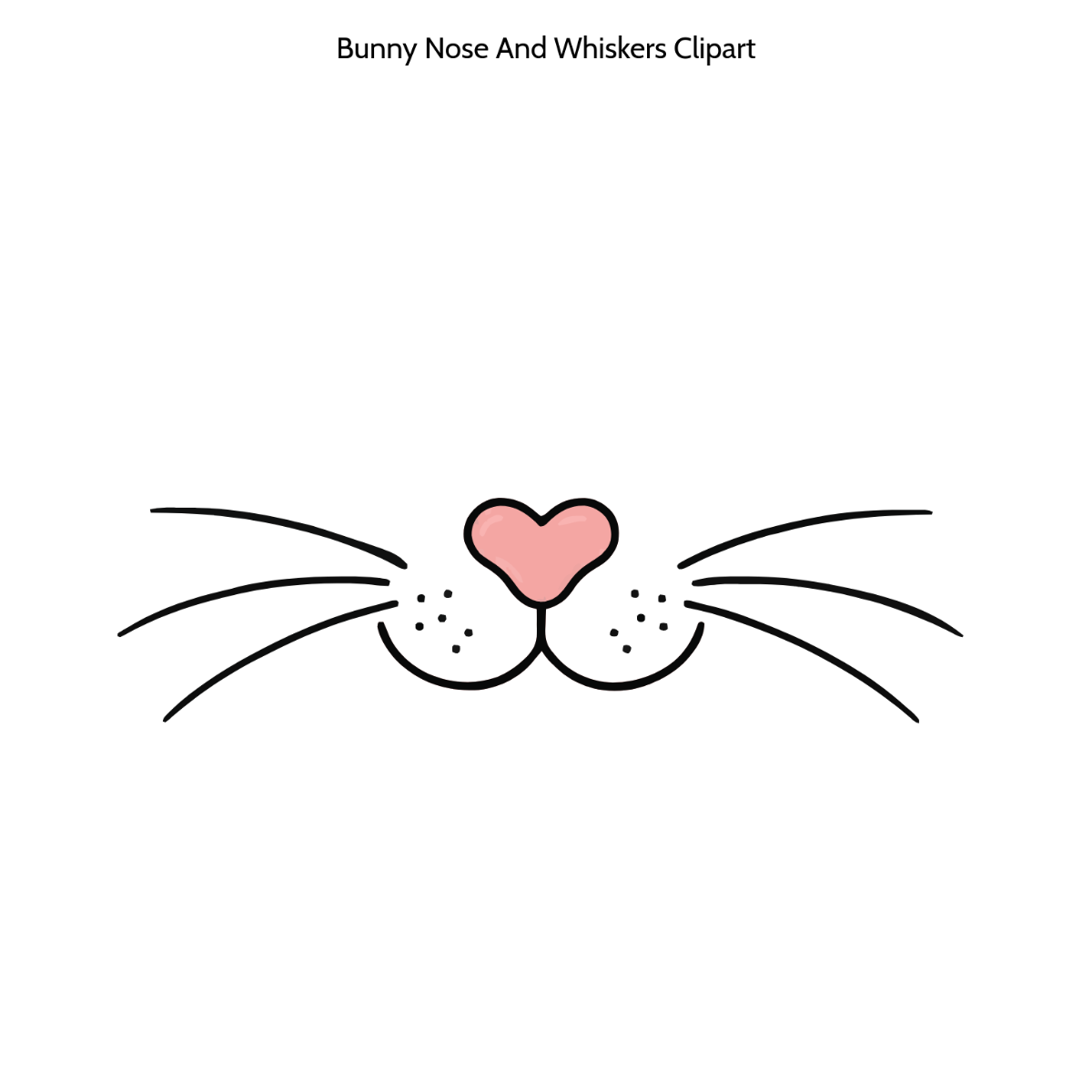 Free Bunny Nose And Whiskers Clipart to Edit Online