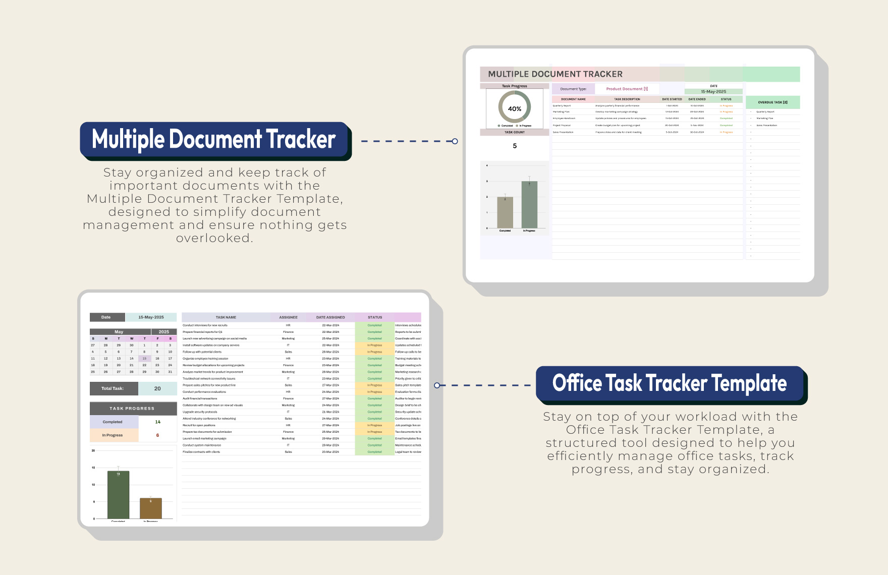 Excel Tracker Suite Template Bundle