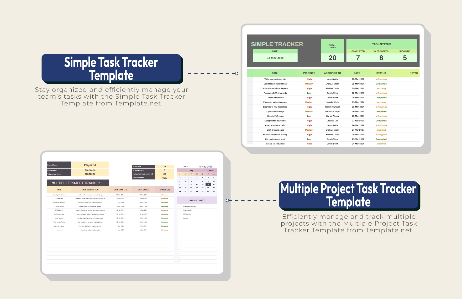 Excel Tracker Suite Template Bundle
