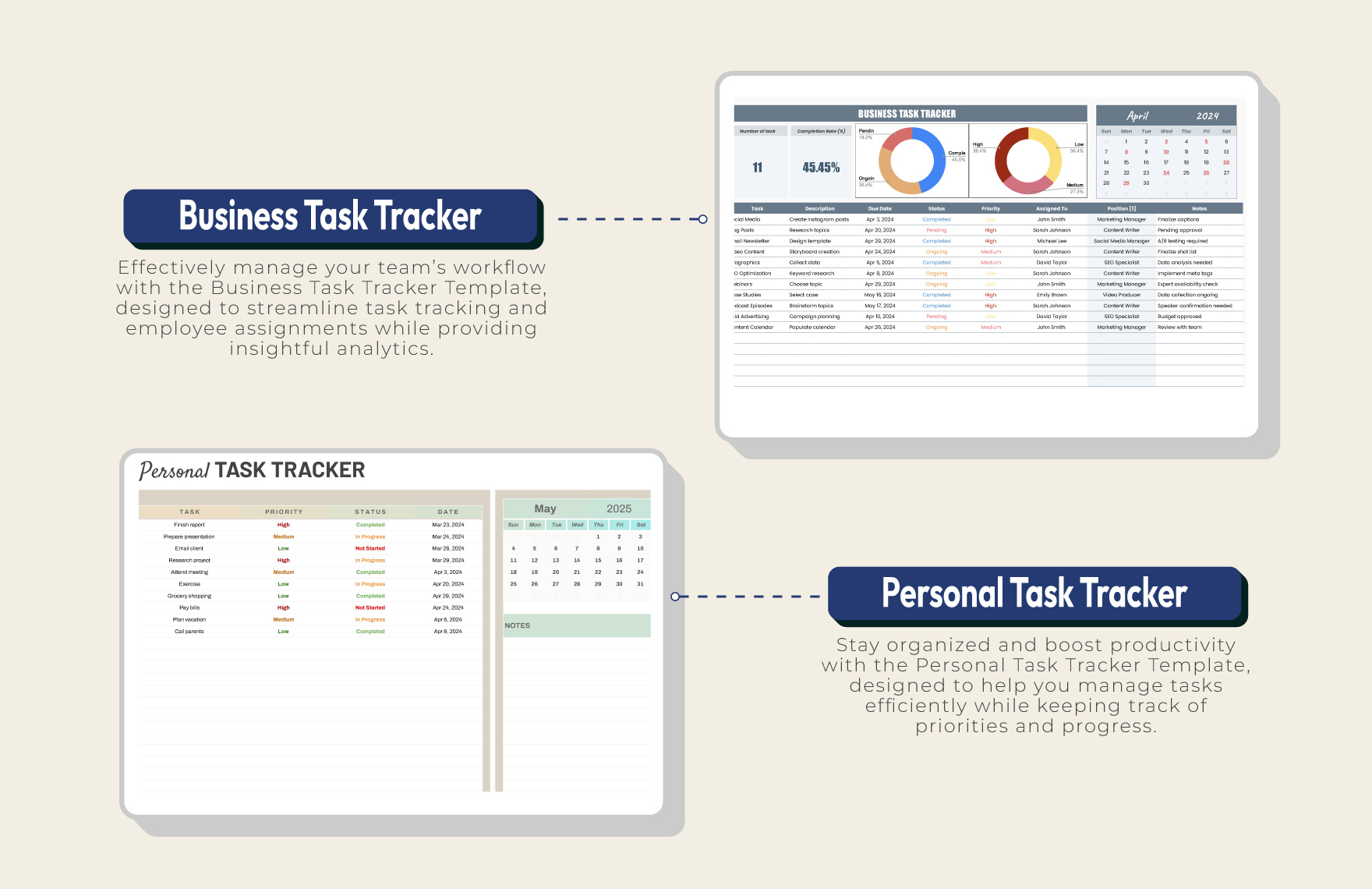 Excel Tracker Suite Template Bundle