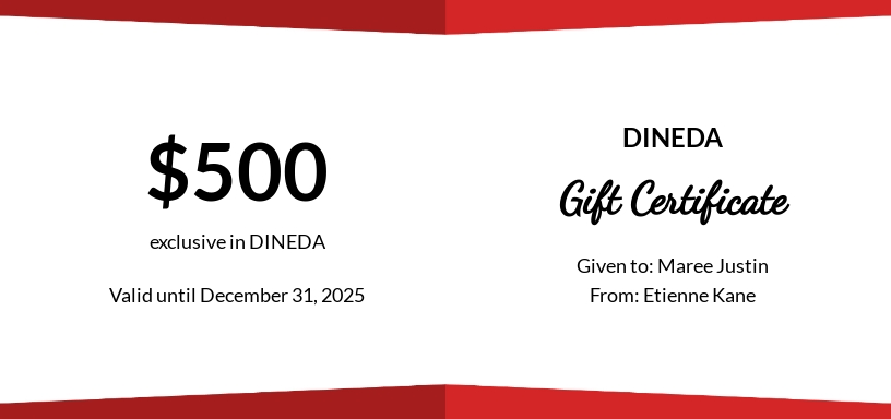 free dinner gift certificate template word