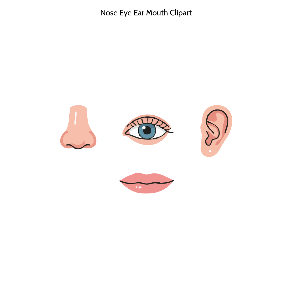Free Nose Eye Ear Mouth Clipart to Edit Online