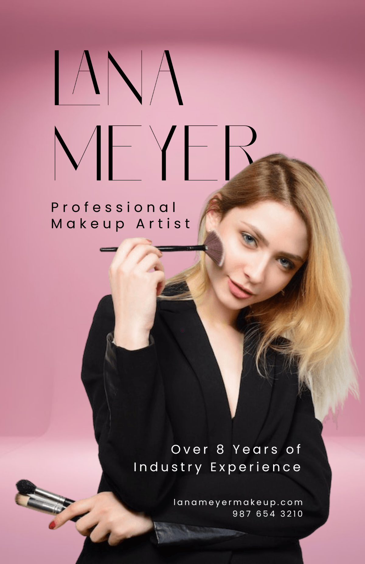 Free Professional Makeup Portfolio Poster Template