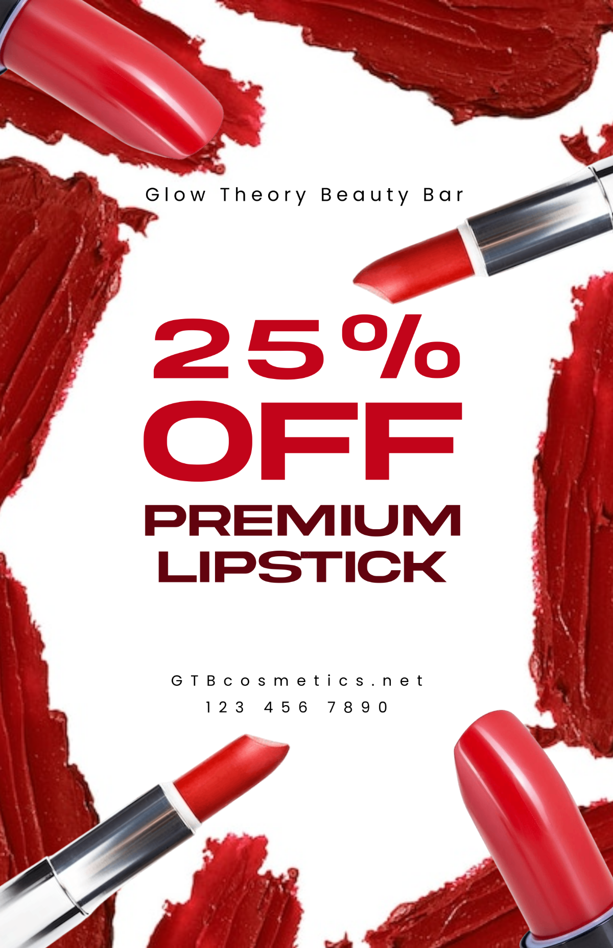 Free Creative Makeup Discount Poster Template