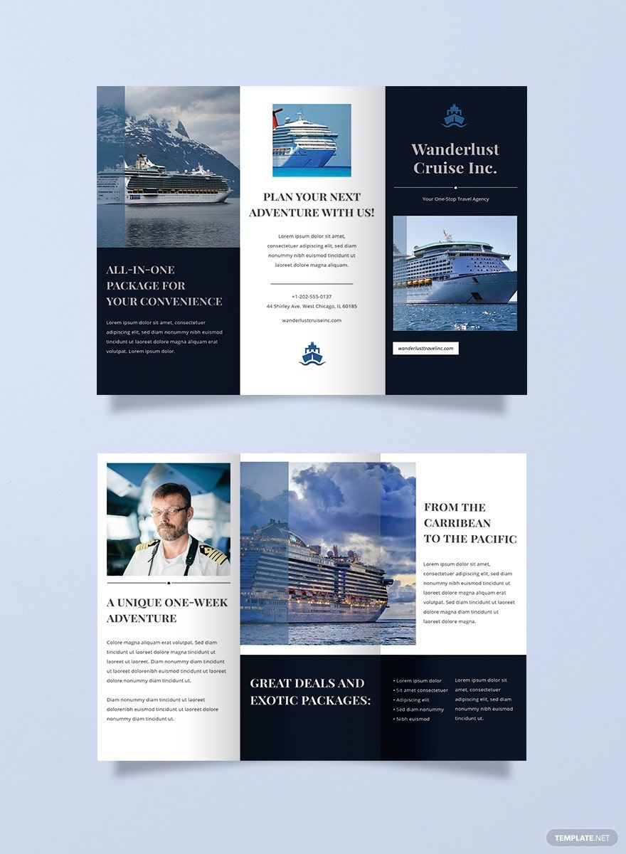 Cruise Travel Brochure Template Download in Word, Google Docs