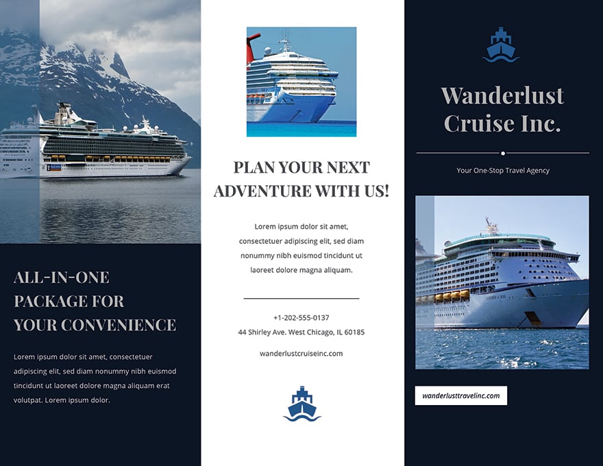 cruise brochure examples