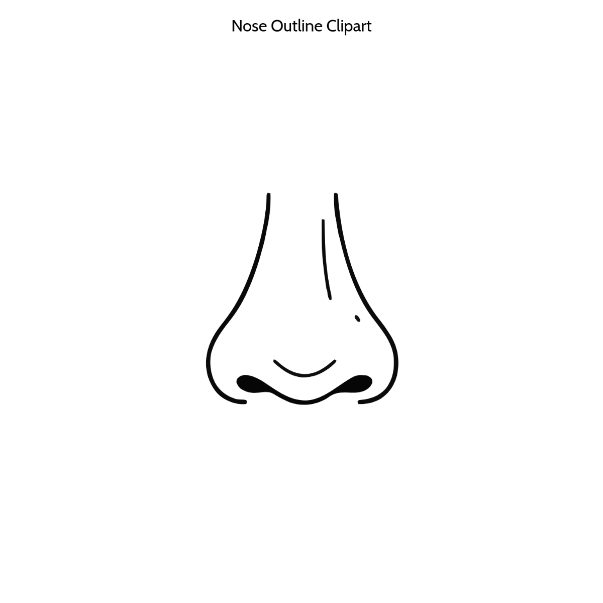 Free Nose Outline Clipart to Edit Online