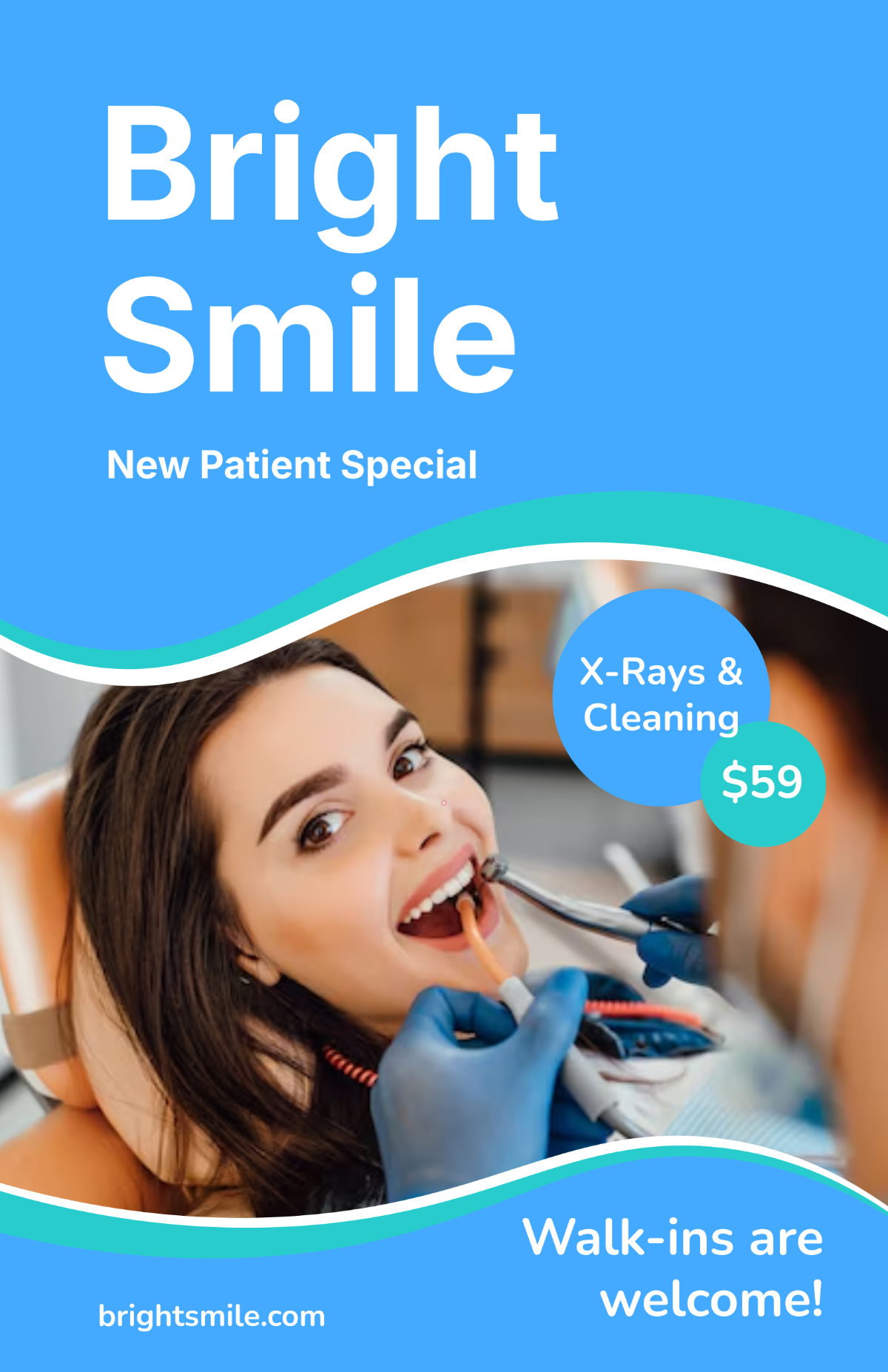Free Dental Promotional Poster Template