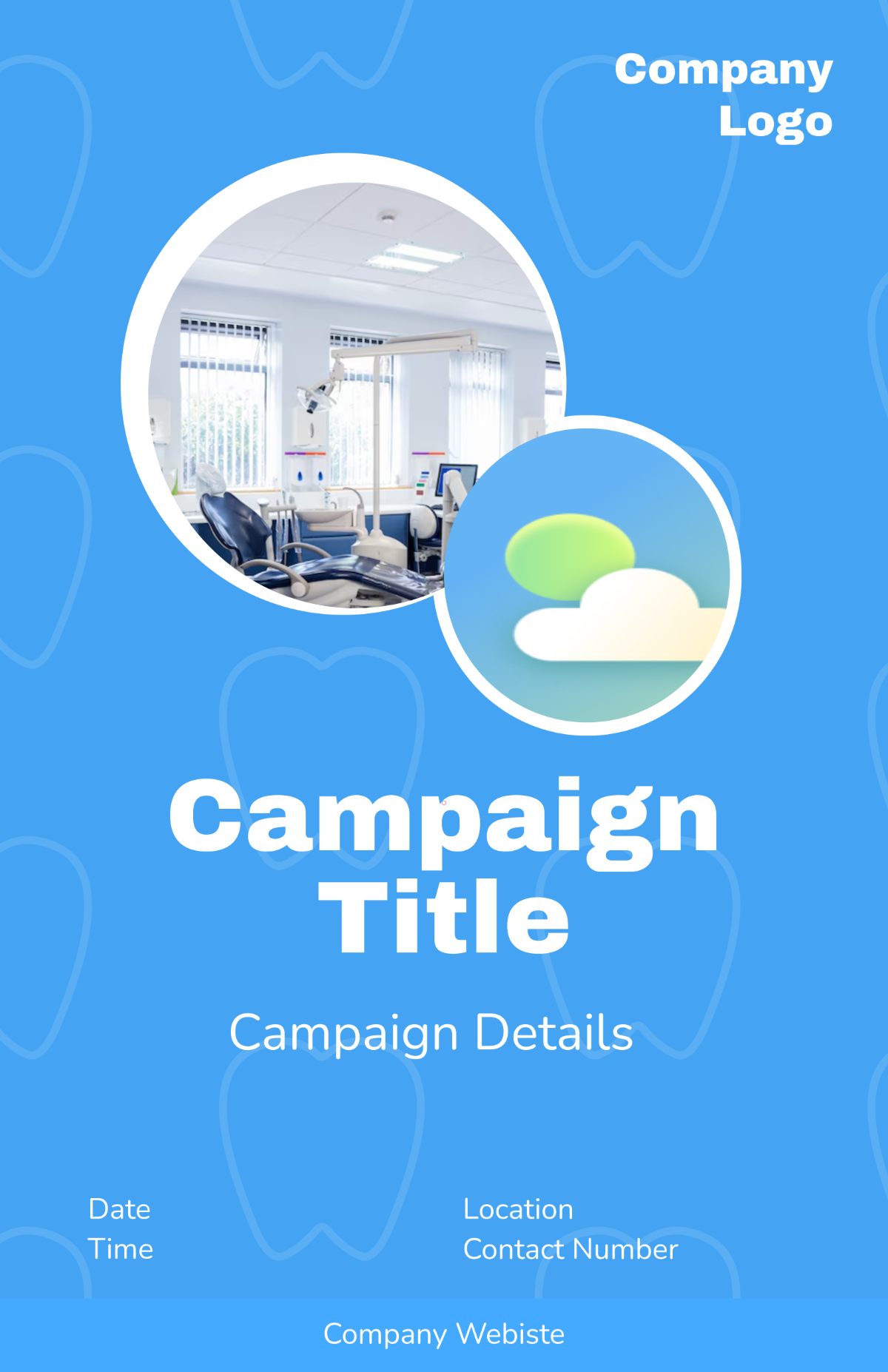 Free Blank Dental Campaign Poster Template