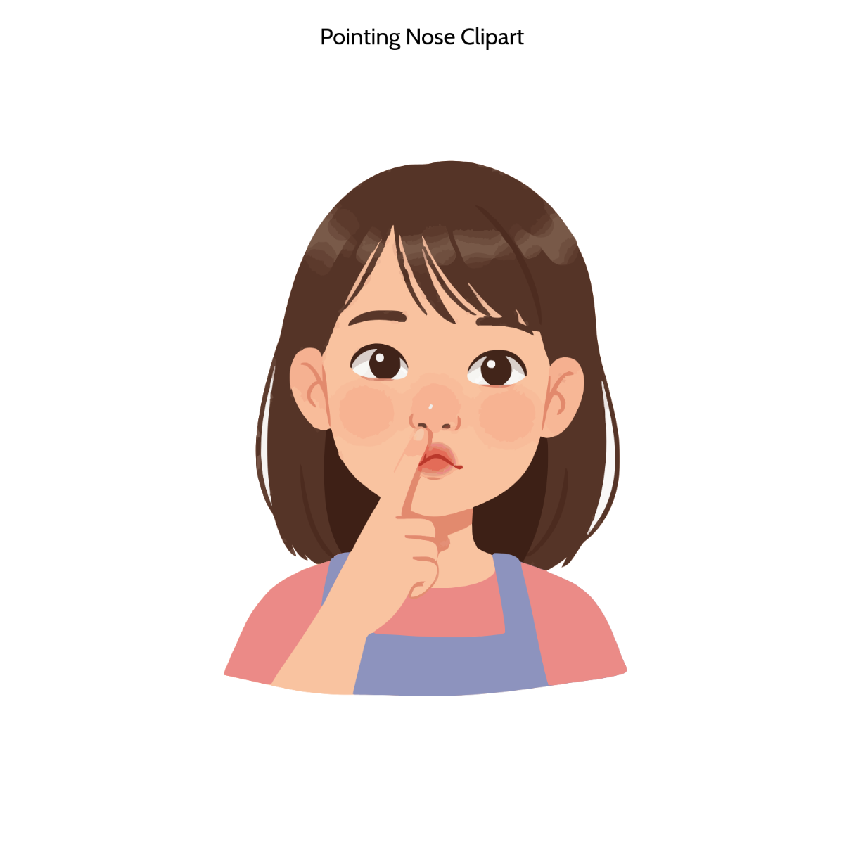 Free Pointing Nose Clipart to Edit Online