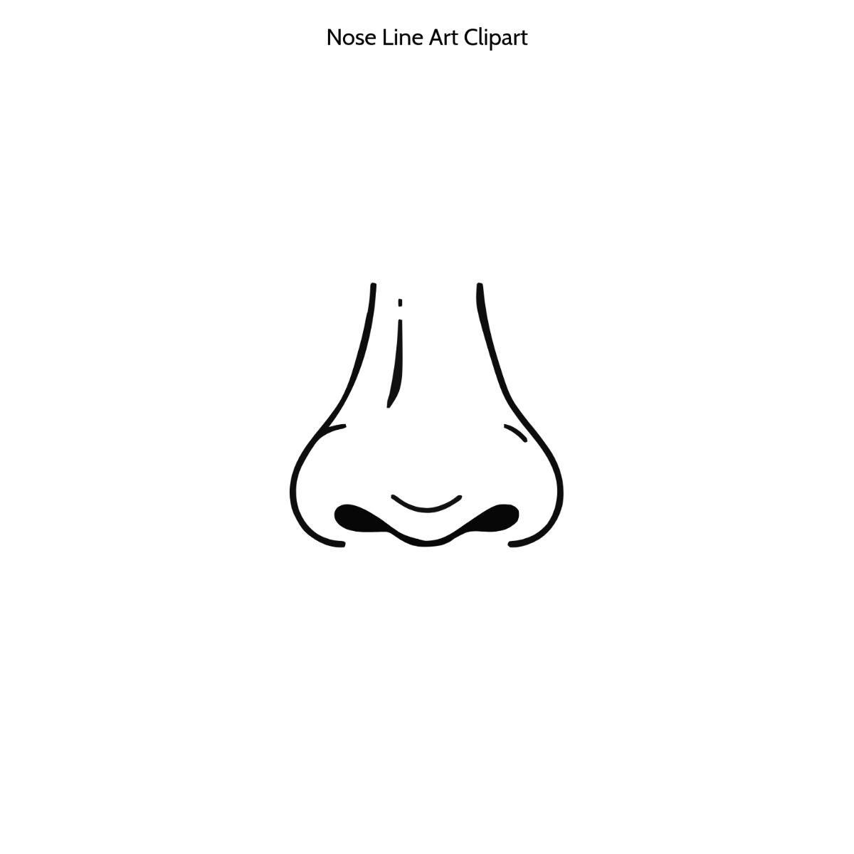Free Nose Line Art Clipart Template to Edit Online