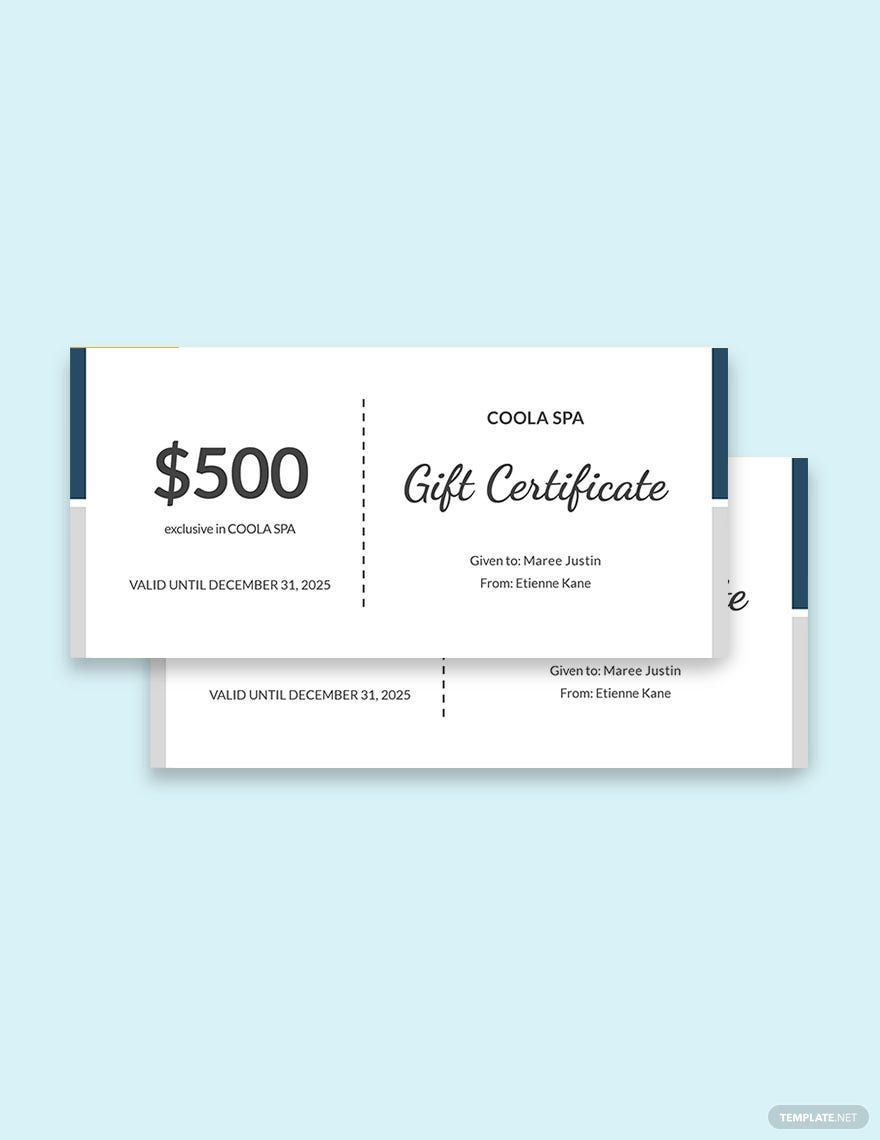 Free Workshop Gift Certificate Template