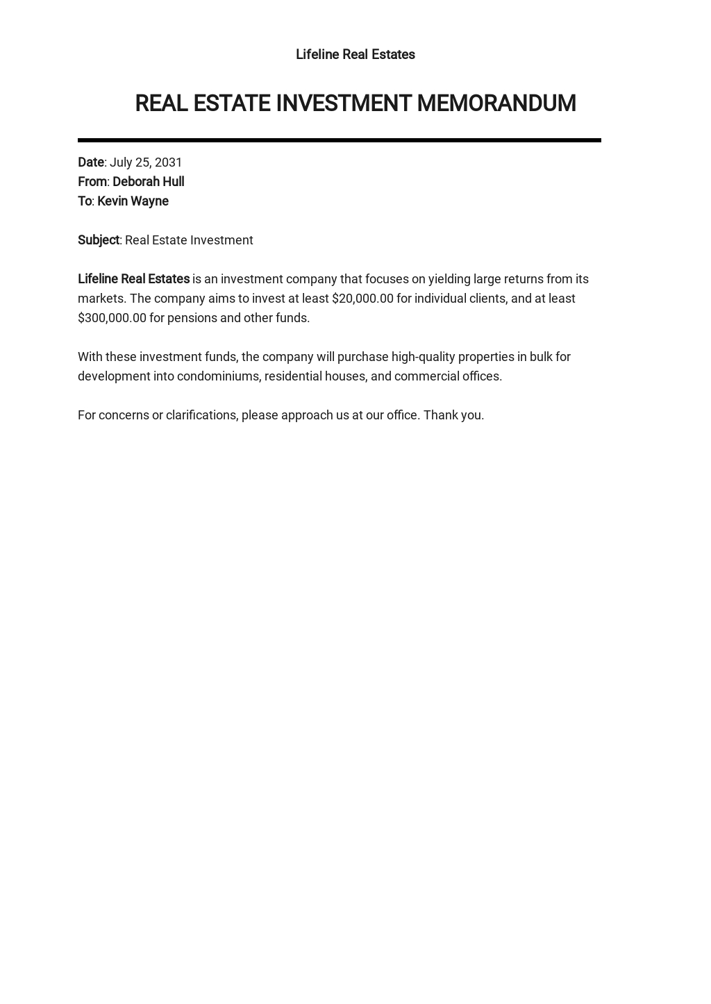 Private Equity Investment Memo Template [Free PDF ...