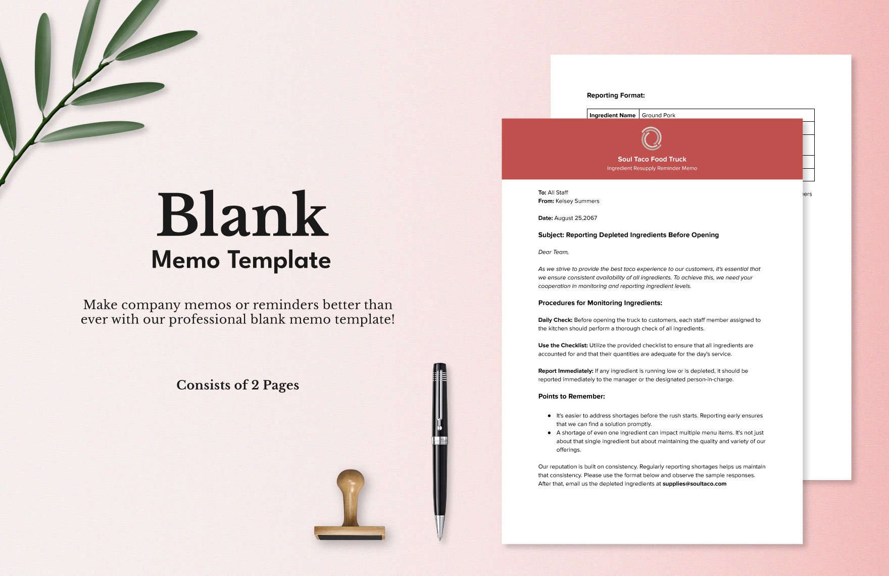 Blank Memo Template in Word, Google Docs, PDF, Apple Pages