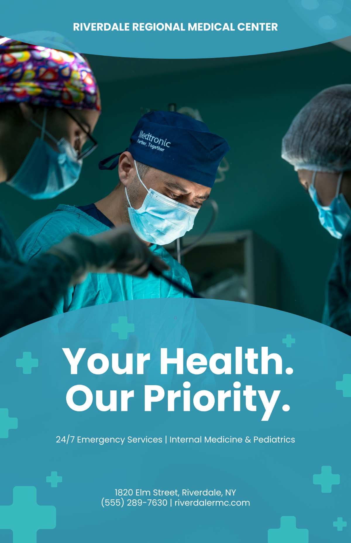 Free Medical Hospital Poster Template