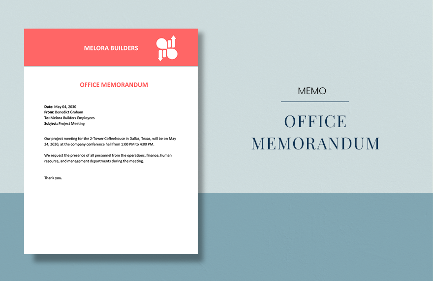 Office Memo to Employees Template