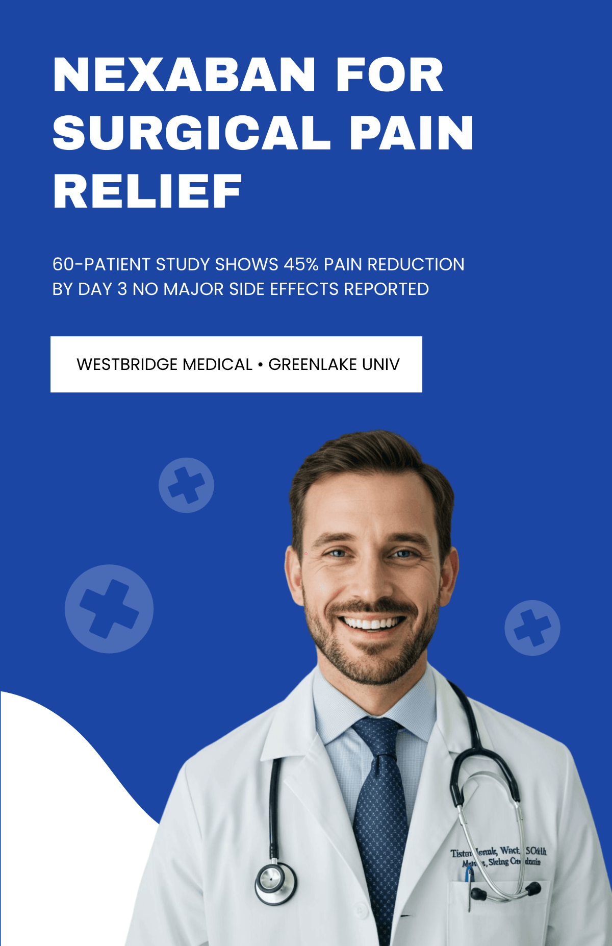Free White and Blue Academic Medical Poster Template
